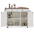 thumbnail image 2 of Kitchen Cart on Wheels with Spice & Towel Rack，2 Drawers for Storage, 2 of 6