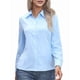thumbnail image 1 of Camisas de Botones Súper Suaves y Antiarrugas para Mujer, de Larga, Lisas, A Rayas, para Vestir Formalmente en el Trabajo. Azul XL, 1 of 10
