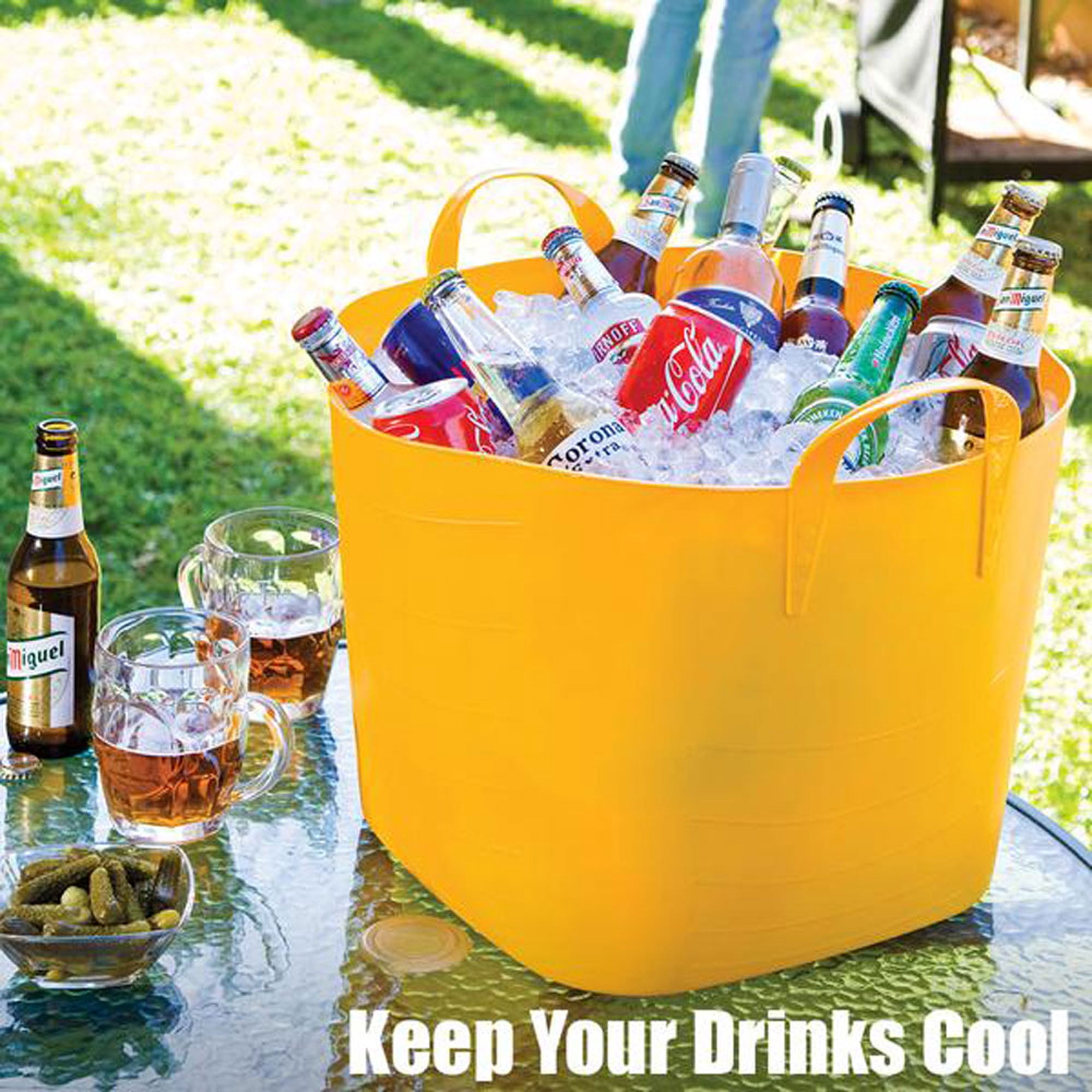 Life Story Tub Basket 25L Plastic Storage Tote Bin with Handles (18 Pack)