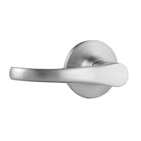C-spout Series Single Lever Handle Kwikset SL7000GV Grapevine Single Dummy Door Lever with Round Rose from the SafeLock Series ()