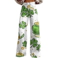 thumbnail image 2 of FAOWME Womens Casual Pants High Waist Wide Leg Straight Fit Comfortable Stylish Stretchy Trousers With Pockets For Daily Wear And Relaxation,White,Xxl, 2 of 4