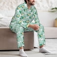 thumbnail image 7 of Kdxio Horse And Flower Men’s Pajama Set Pajamas For Men 2 Piece PJ Set with Men Pajama Pants and Long Sleeve T-Shirt Lounge Set-Large, 7 of 7