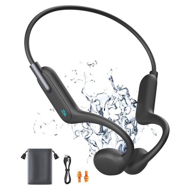 Auriculares de conducción ósea, inalámbricos Bluetooth 5.3 para natación, IPX8, profesionales, imper