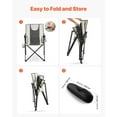 thumbnail image 5 of Folding Camping Chair, 3 Reclining Positions, Outdoor High Back Camping Chair, 260lbs Weight Capacity, Full Padded Beach Chairs with Armrest & Headrest, Portable Lawn Chairs for Sports Travel, 5 of 8