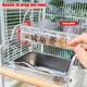 thumbnail image 2 of Comederos para Periquitos Platos para Pájaros A Prueba Salpicaduras Dispensador Comida Giratorio para Comida para Periquitos Comedero para Pájaros para Jaula Pájaros, 2 of 5