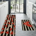 thumbnail image 2 of 2 Pcs Valentines'' Day Kitchen Mat Set Anti Fatigue Striped, Cushioned Kitchen Rugs and Mats Non Skid Washable Waterproof, Love Hearts Kitchen Rug Comfort Mat Set, 17'' x 47'' + 17'' x 30'', 2 of 6