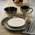 thumbnail image 6 of Gibson Elite Casa Roja 16 Piece Reactive Glaze Dinnerware Set, Cream and Red, 6 of 7