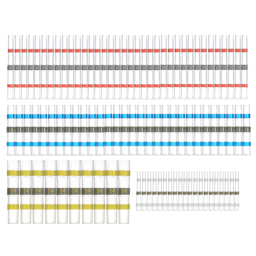 Drrntien 300Pcs Heat Shrink Self Soldering Butt Connector Solder Seal Wires Connectors Kits
