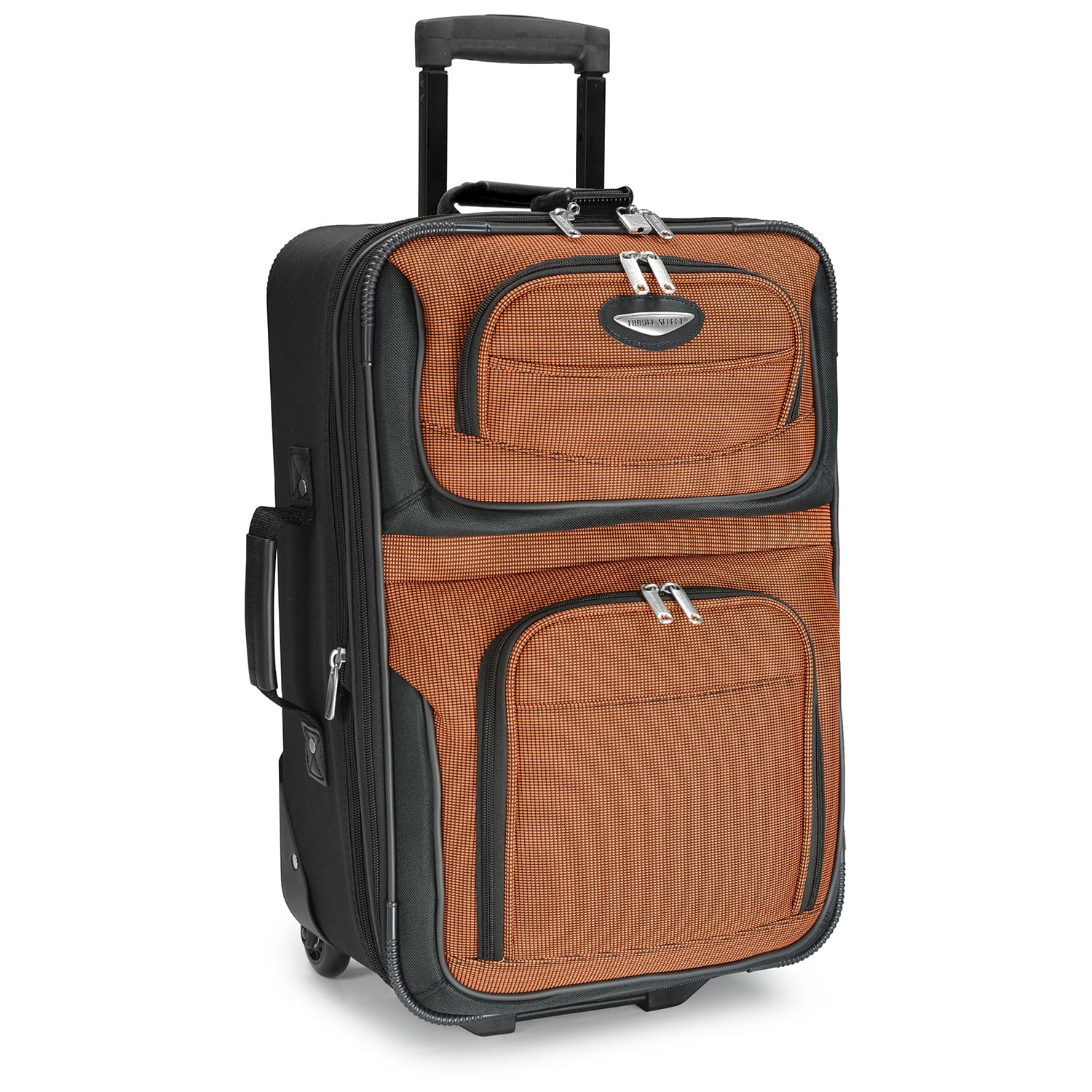 Travel Select Amsterdam Softside Expandable Rolling Luggage, TSA-Approved, Lightweight, Orange, 21" Carry-on