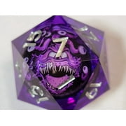 Purple Beholder Liquid Core 35mm Large d20 | Dungeons & Dragons | Colossal Dice | DnD Dice | DnD Dice Set Polyhedral 5E DND