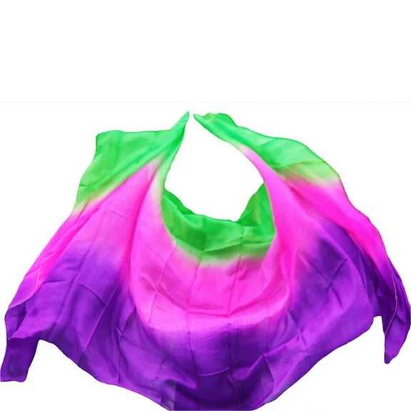 Silk Belly Dance Veil Belly Dance Shawl Scarf Gradient Rose Pink Light Pink Handmade Dyed Belly Dance Silk Veils 250*114 Cm