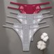 thumbnail image 1 of FINETOO 3 unids/set Sexy algodón encaje mujer Tanga bragas ropa interior S-XL chica Lencería doble correa cintura baja G-string mujer Pantys Tan Jianjun unisex, 1 of 2