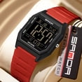 thumbnail image 2 of Digital Watches for Men Women Waterproof Unisex Digital Sports Watch Square Stopwatch Countdown Alarm Analog Silicone Strap Transparent Case Wristwatch, 2 of 6