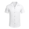 thumbnail image 4 of XuJwPNcy Mens Dress Shirts Slim Fit Button down Short Sleeve Shirts Business Casual Formal Solid Color Shirts Dress Shirts for Men, 4 of 4
