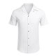 thumbnail image 4 of Camisa Hawaiana para Hombres de Color Sólido Moda Casual Botón de Solapa Diario, Ligero Transpirable para Primavera Verano, 4 of 8