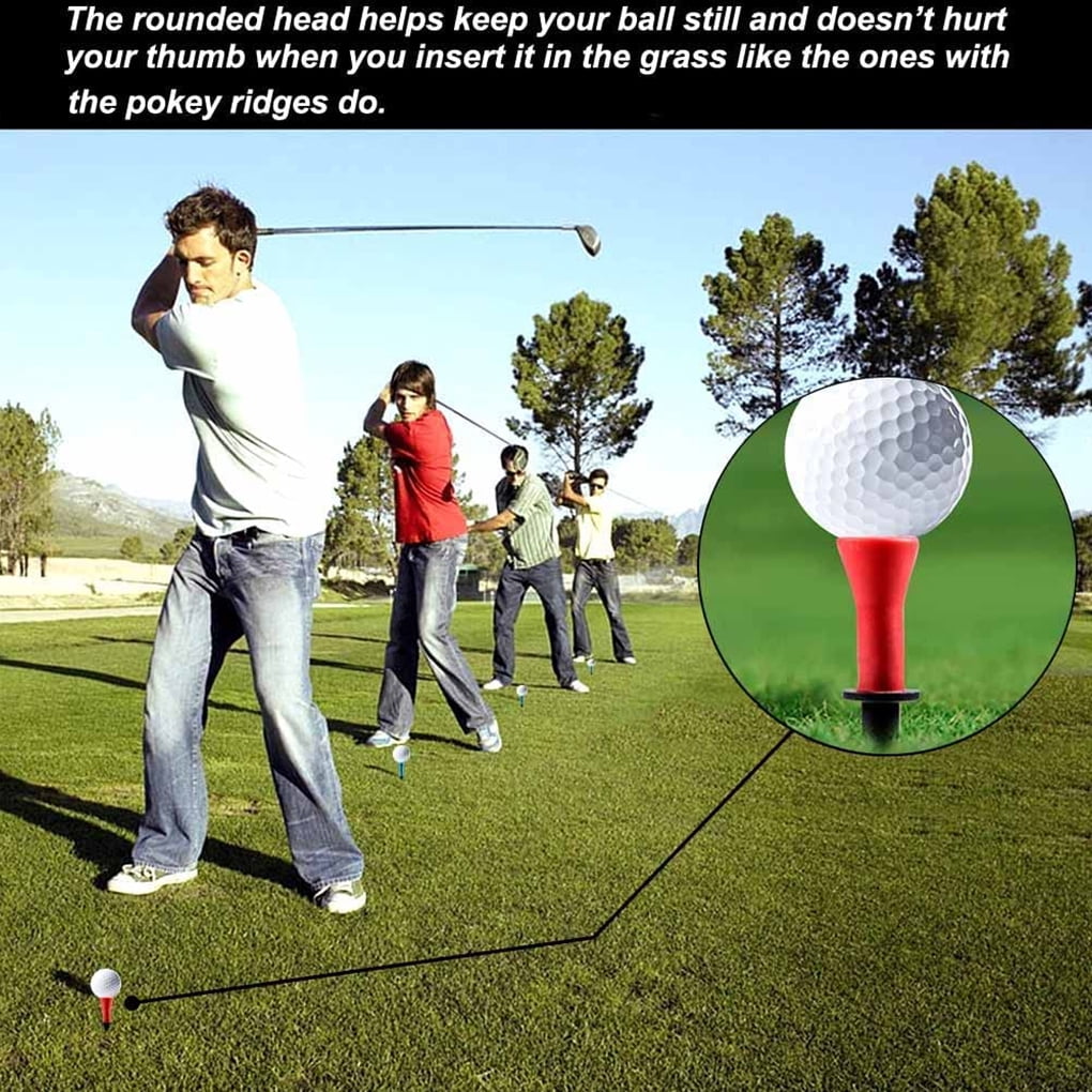 Acouto Tees De Golf Réutilisables – Set De 3 Supports Balle En Caoutchouc Pour Entraînement Intérieur/extérieur