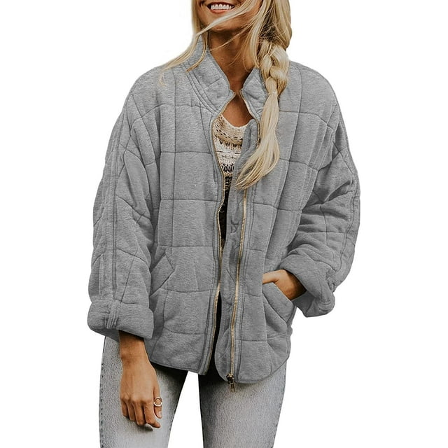 REDHOTYPE Veste à Boutons Manches Longues pour Femmes avec Poches