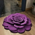 thumbnail image 5 of Flower Diatomite Bath Mat | Non-Slip Shower Rug | Ultra Absorbent Floor Mat | Bedroom Door Mat | Purple Home Decor, 5 of 6