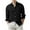 Black, variant on Mlzmgr Cotton Linen Shirts for Men Button down Long Sleeve Mock Neck Shirts with Pockets Summer Loungewear Shirts