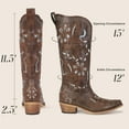 thumbnail image 4 of Cowboy Boots for Women- Pointed Toe Women's Mid Calf Cowboy Boots with Classic Embroidery- Ideal for Worker & Country Concert, 4 of 4