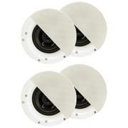 Acoustic Audio R192 Frameless In Ceiling / In Wall Speaker 2 Pair Pack 2 Way Home Theater Surround Speakers