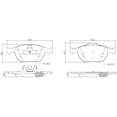 thumbnail image 2 of Brembo 02-04 Ford Focus/10-13 Transit Connect Front Premium NAO Ceramic OE Equivalent Pad, 2 of 2