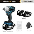 thumbnail image 2 of 1000N.m Electric Brushless Impact Wrench 6200RPM Rechargeable 1/2 inch 22800mAh Li-ion Battery For Car Tires Cordless Power Too ,Efficient Cutting, 2 of 7