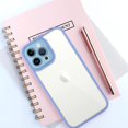 thumbnail image 6 of for iPhone 13 Pro Max Case Sparkly Diamond Crystal Metal Bling Camera Lens Cover Back Clear & Matte Bumper Shockproof Protective Case + Screen Protector for Girls and Women -Light Purple, 6 of 12