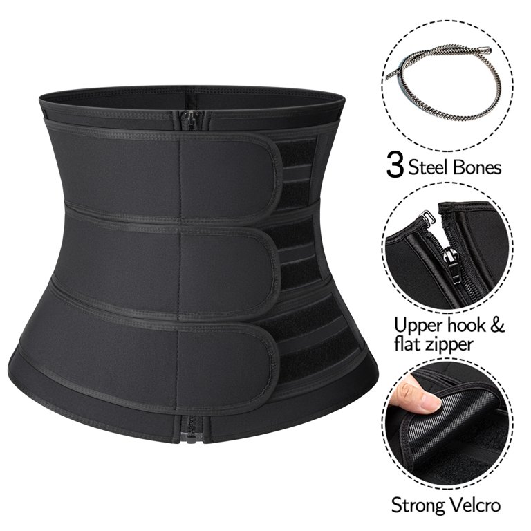 MISS MOLY Women's Waist Trainer Trimmer Hot Sweat Body Shaper Tummy Cincher  Slimming Belt 