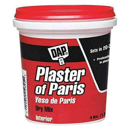 DAP Plaster Of Paris Dry Mix Plaster - Fast Setting, Interior Use - 4 lbs, White