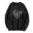 thumbnail image 4 of VBARHMQRT Sweatshirt Cardigan Kindness Heart Sweatshirt Love Heart Graphic Tees Inspirational Sweatshirt Tops, 4 of 4