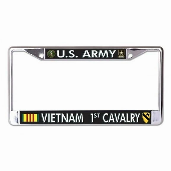 U.S. Army Vietnam 1st Cavalry Chrome License Plate Frame