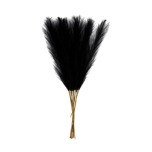 Tiges Florales Artificielles Noires 17,7 Po Bouquet d'Herbe de la Pampa Factice Déco Maison Centre de Table pour Vase Arrangement de Table Décoration de Mariage Festival - 5G / 0,01lb