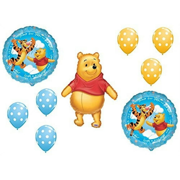 Winnie the Pooh Baby BOY Shower Welcome Little one Balloons Bouquet Party Decor