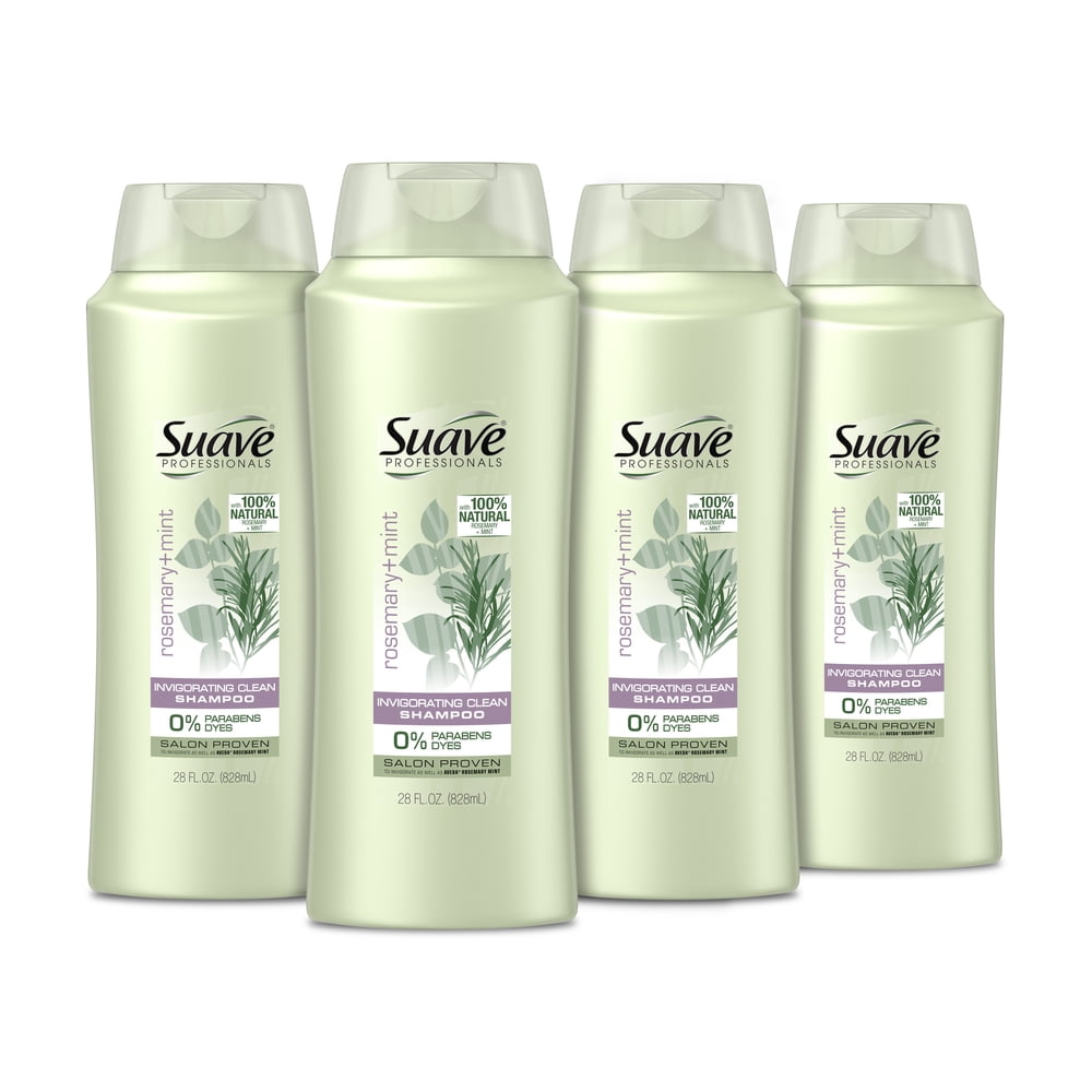 Suave Shampoo Rosemary And Mint 28 Oz 4 Count Walmart Walmart