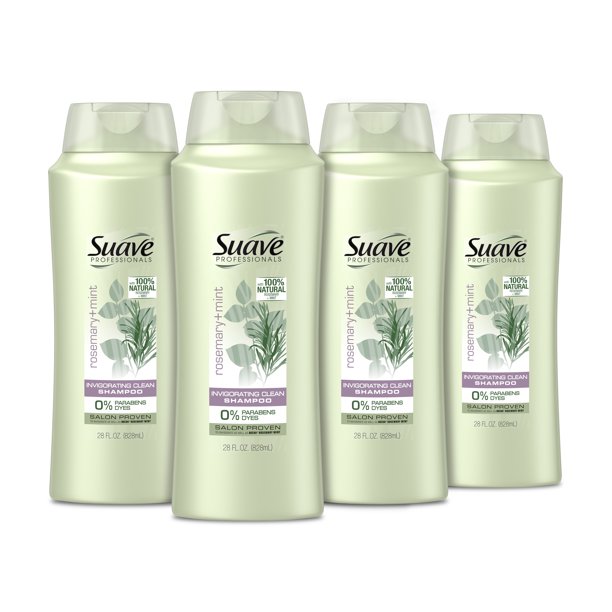 Suave Shampoo Rosemary and Mint, 28 oz, 4 Count