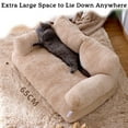 thumbnail image 4 of Calming Pet Sofa - Fluffy Plush Dog Bed, Large Memory Foam, Grey, 4 of 8