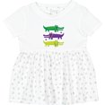 thumbnail image 3 of Inktastic Mardi Gras Holiday Alligators Girls Baby Dress, 3 of 5