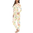 thumbnail image 2 of Renewold Fashion Pajamas for Women Set Easter Egg Flower Nightwear Pjs Size XS Winter Fall Indoor Daily Wear Warm Crew Neck Tracksuit 2PCS Comfort Loungewear, 2 of 4