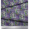 thumbnail image 2 of Soimoi polyester Crepe Fabric Leaves, & Parrot Bird Print Sewing Fabric Yard 42 Inch Wide, 2 of 3