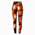 thumbnail image 7 of HCNTES Halloween Leggings for Women Pumpkin Skeleton Witch Ghost Printed Tights High Waisted Soft Stretchy Yoga Pants (1-Orange,XXL), 7 of 7