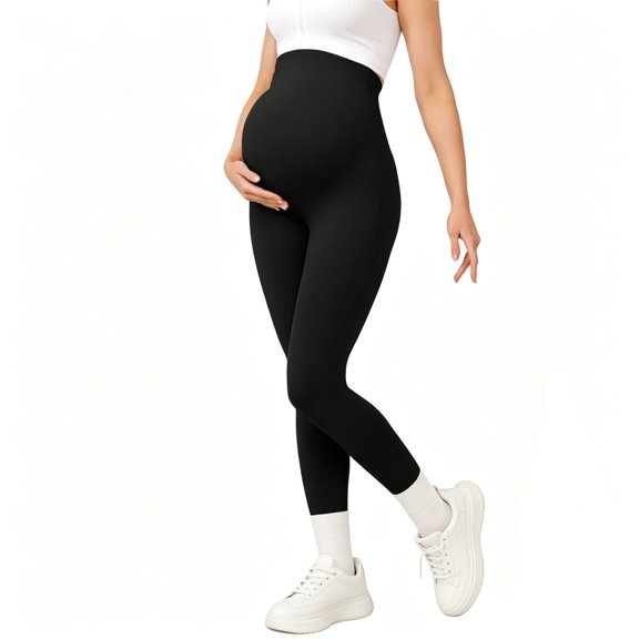 Iyufng Maternity Yoga Pants Stretchy Seamless Sports Casual Leggings for Outdoor Wear