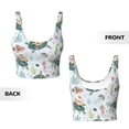 thumbnail image 5 of Haiem Turtle and Sea Life Pattern Womens Sports Bra - U Neck Padded Low Impact Yoga Bra Workout Crop Top Gym Moisture-Wicking Workout Vest -Small, 5 of 9