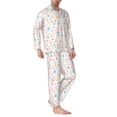 thumbnail image 2 of Picia Happy Easter Pattern Men’s Long-Sleeve Sleepwear Set - Soft 2-Piece Loungewear with Pockets, Comfy PJs for Relaxing Nights-XX-Large, 2 of 7