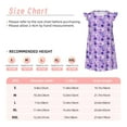 thumbnail image 3 of Fotbe Violet Vestido de Dormir para Niñas de 3 a 10 Años, Mangas Cortas, Estilo Princesa, Pijama Camisón con Mangas Voladas-XX-Large, 3 of 6