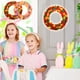thumbnail image 1 of Corona de puerta de entrada de Pascua con luces de cadena LED | Guirnalda de primavera iluminada | Decoración de plumas de 13x13 pulgadas para puertas de paredes interiores y exteriores | Rosa o, 1 of 8