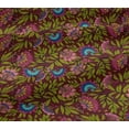 thumbnail image 5 of oneOone Viscose Jersey Fabric Leaves & Floral Clip Art Print Fabric BTY 60 Inches Wide, 5 of 5