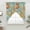 Green Blue, variant on Gray Green Boho Floral Swag Valances for Windows, Kitchen Window Curtains Over Sink, Vintage Abstract Art Ethnic Flowers Window Treatment Curtains for Living Room/Bedroom 2 Panel Sets 36"x45"
