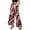#180-Pink, variant on Wide Leg Pants for Women, High Waist Leaf Print Elastic Waist Trousers, Loose Fit Casual Long Pants for Spring Summer and Daily Wear