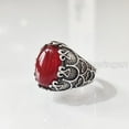 thumbnail image 2 of Red Onyx Mans Ring, Natural Red Onyx Gents Ring, December, Silver Jewelry, 925 Silver Ring, Birthday Gift, Heavy Mens Ring, Arabic Design, Ottoman Style Ring, Christmas, Turkey Mens Signet Ring, 2 of 7
